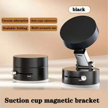 [New Magnetic Vacuum Suction Cup] New Advanced Technology Vacuum Suction Cup Magnetic Bracket, Foldable Lifting Desktop Bracket, ABS Material ,Phone Stand,Car Accessories Compatible With IPhone, Android Phone, Gift For Birthday, Family, Friends Car Phone Holder