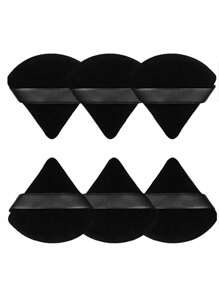 1/3/6/36pcs Triangle Power Puffs, Dry Powder Puff, Makeup Sponges, Double-Sided Velvety Makeup Tools