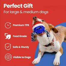 Squeaky Interactive Dog Toys For Aggressive Chewers, Tough Dog Chew Toys To Keep Them Busy With Treat Dispensing, Indestructible Dog Toy For Large Medium Dogs, Dog Toys For Boredom & Enrichment