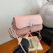 Fashionable Candy Color Shoulder Bag For Women, Solid PU Leather Crossbody Bag Large Capacity Versatile Lightweight Shoulder Bag Suitable For Students, Office Ladies, White Collar, Campus, Office, Shopping, Leisure Activities, Travel