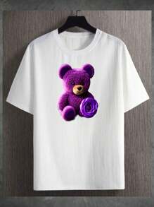PURPLE BEAR T-Shirt Immediate Shipping - Blanco - Ver 1