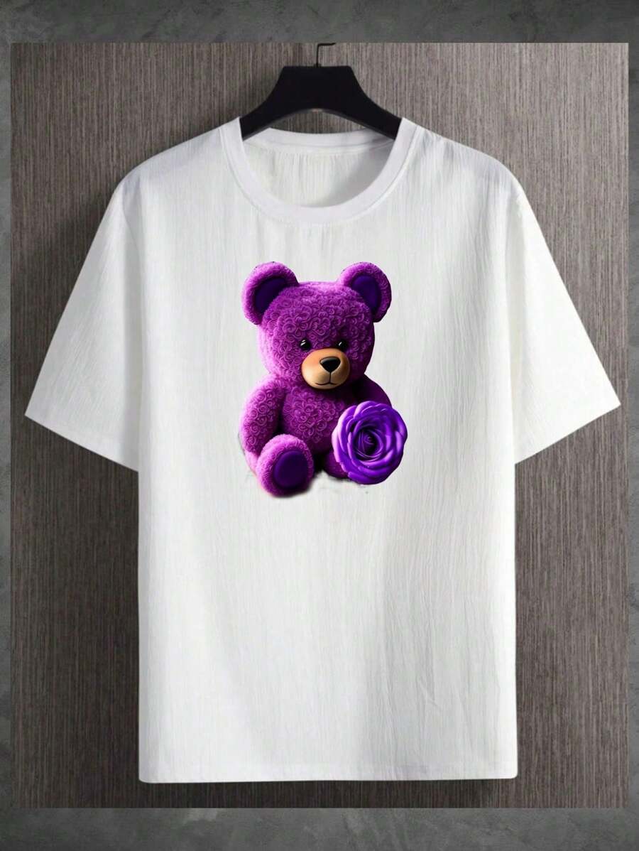 PURPLE BEAR T-Shirt Immediate Shipping - Blanco - Ver 1