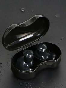 1 Pair Spiral Waterproof Anti-Noise Swim Earplug, Made Of Silicone, Comfortable And Fashionable Swimming Accessories