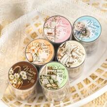 1 rol PET waterdichte stickertape, comfortabele woondecoratietape, doe-het-zelf notitieboek, laptop, waterfles, telefoonhoesje decoratie, vakantie- en verjaardagskaart cadeaudecoratie