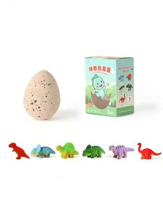 1个惊喜孵化恐龙蛋玩具，浸水后膨胀成逼真的动物模型，内含正在成长的恐龙，趣味创意礼物，款式和颜色随机，章鱼水，恐龙蛋，玩具和自动售货机