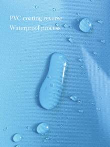 2pcs/Set Candy Color Waterproof Outdoor Cushion Cover, Suitable For Garden, Pool, Rattan Chair Pad, Blue - Blue 2pc - View 2