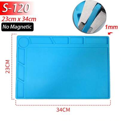 Soldering Station Mat Silicone Work Mat Heat Resistant 932 ° F Anti-Static Magnetic Mat For Electronic Phone Laptop Watch Repair