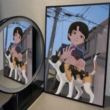 1 件系列 Experiment Lain 动漫电影帆布画咖啡厅酒吧房间墙壁装饰无框架