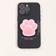 1 pezzo Supporto da tavolo pieghevole in ABS con design a zampa di gatto carino, 1 pezzo Accessorio impermeabile per supportare il telefono compatibile con , telefoni Android, regalo per compleanni, famiglia, amici, sostegno per telefono push-pull, supporto per telefono, accessori per telefono