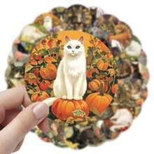 54 pièces Ensemble d'autocollants de gribouillis de chat, convient pour le scrapbooking, le papier décoratif, le journal intime, le cahier, l'ordinateur portable, le pare-chocs, la planche à roulettes, la bouteille d'eau, l'ordinateur, les dessins animés, le casque, la voiture - Apportez de la joie à votre vie, cadeau parfait pour les adultes et les enfants