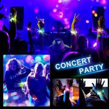 10Pcs LED Flashing Glow Wristband, Cheer Glowing Bracelet Glowing Bracelet Flashing LED Wristband, Party Carnival Glowing Bracelet For Concert Wedding Holiday Party, Random Color(1/5/10pcs)