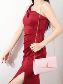 女士水钻首饰 闪亮奢华水钻首饰套装 闪亮项链 耳环 手链套装 个性天鹅绒手提 V 型五金翻盖信封包 宴会包 手提包 宴会包 钱包手提包 优雅手提宴会包 手提包 女士舞会手提包 女士新娘宴会包 舞会手提包 金属链条手提包 婚礼派对手提包 酒会婚礼 新款钱包宴会包 - 粉色 - 查看 5