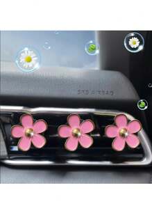 3pcs/Set Large Daisy Car Air Vent Clip Decorations, Car Air Freshener Clip