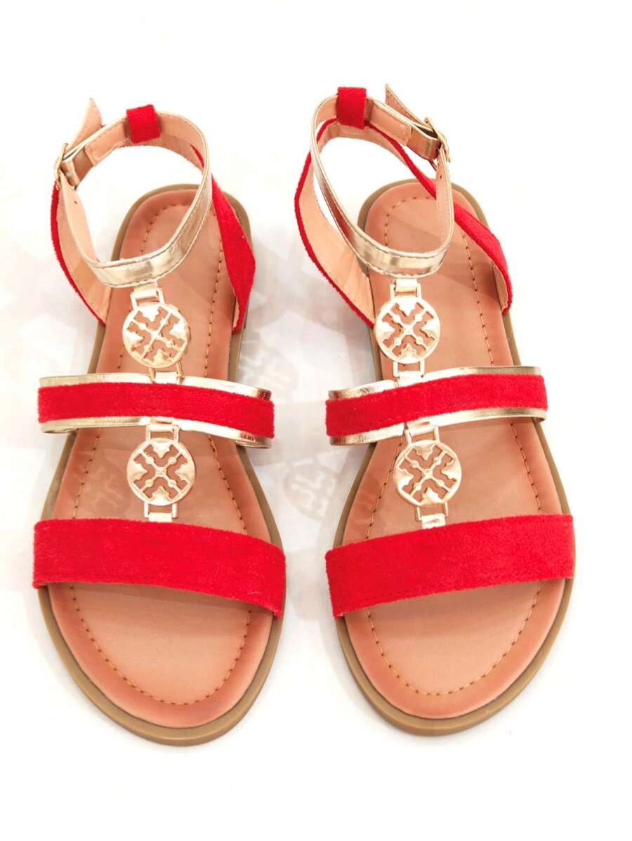 RevReaL REVREAL Women's Elegant Strappy Flat Sandals Stylish Sandals Summer Sandals For Women