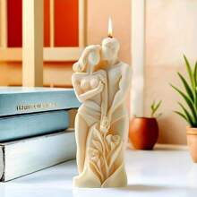 1 pieza Molde de silicona para velas del Día de San Valentín, molde de fundición de adornos con pareja abrazando y besando, molde para manualidades con resina y yeso para decoración del hogar y regalo
