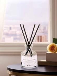 5pcs (1 Bottle Of Diffuser + 4 Volatile Sticks) Fireless Aromatherapy, Bedroom Decor, Indoor, Long-Lasting Fragrance, Essential Oils, Florals, Bedroom, Bathroom, Air Freshener, Fragrance Essential Oil Diffuser, Aromatherapy Set