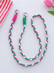 1 件带夹子的编织腕带挂绳，可调节双色编织带，适用于手机、手提包或背包 - 彩色 - 查看 9