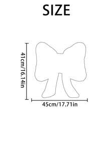 1pc Black, White, Solid Color Bow Decorative Throw Pillow, Atmosphere Decor, Headboard Cushion Applicable For Living Room Sofa, Bedroom