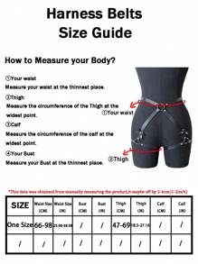 1 件皮革吊带腰带，女士腰部和臀部装饰背带，派对服装配饰 - 白色 - 查看 3