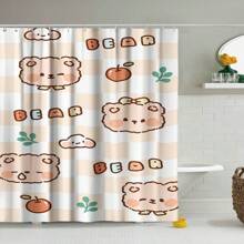 1PC Fun Animal Theme Shower Curtain Set In Blue Green Blue, Waterproof Fabric Shower Curtain, Duck, Cat, Strawberry Cartoon, Bear Pattern Printed Bathroom Curtain Decoration (Multi Color, 180cm X 180cm) Mother's Day Flowers, Personalized Gifts For Mom, Last Minute Gifts, Mother's Day Ideas, Mothering Sunday Gifts, Handmade Cards For Mum, Best Mother's Day Gifts Under $50