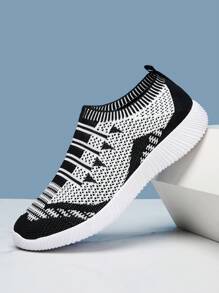 2025 New Men's Outdoor Sports Shoes, Running Shoes, Knit Upper, Anti-Slip Sole Design, Suitable For Outdoor Activities