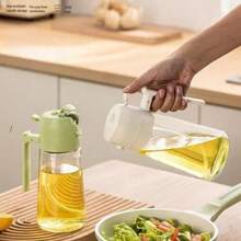 Olla y rociador de aceite 2 en 1, dispensador de aceite de doble función