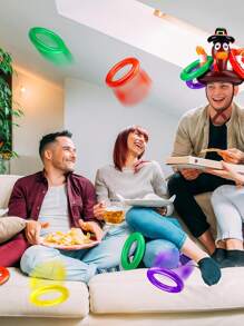 [Attività di team building per la stagione degli ritorno a casa] 2 pezzi Gioco di intrattenimento creativo - Anello per il tiro alla fune con tacchino, divertente gioco di squadra da esterno per rompere il ghiaccio, adatto per attività di team building, raduni familiari e con amici, eventi festivi (contiene 2 set, l'immagine mostra il contenuto di 1 set)