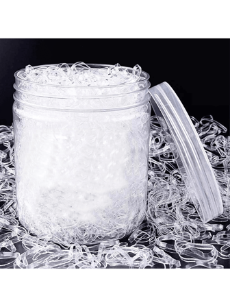 500/1000/2000pcs Colorful Rubber Hair Ties, Transparent Mini Elastic Hair Ties, Soft & Stretchy, Durable & Reusable For Daily, Sports & Travel, Compact & Portable, Hair Bobbles