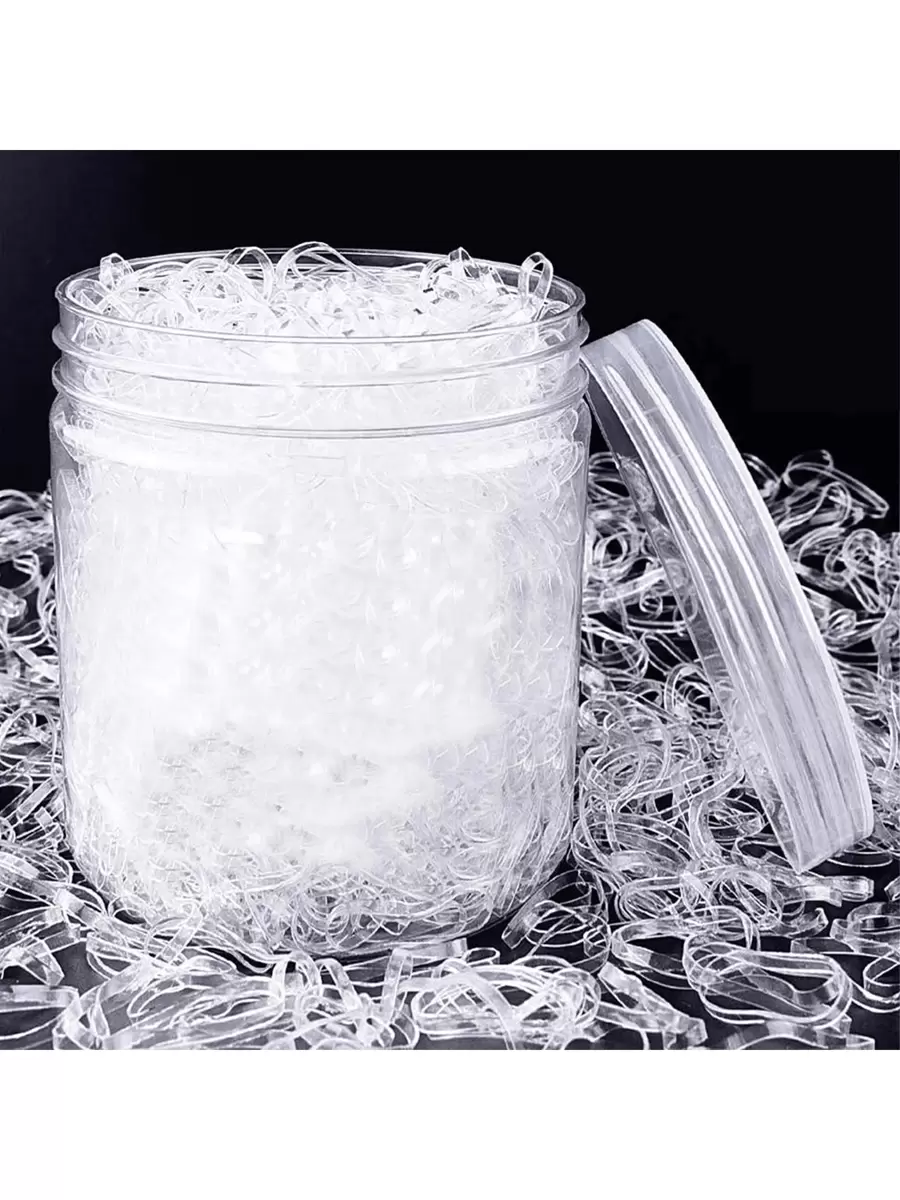 500/1000/2000 chiếc Dây buộc tóc cao su nhiều màu sắc, Dây buộc tóc mini trong suốt, Mềm mại & Co giãn, Có thể tái sử dụng cho hàng ngày, thể thao & du lịch, Nhỏ gọn & Dễ mang theo, Dây buộc tóc, Dây buộc tóc đuôi ngựa, Phụ kiện tóc bằng cao su, Phụ kiện làm đẹp tại nhà - Đen và trắng - Xem 1