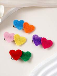 Set de 6 pasadores de pelo con diseños de dopamina, estrella, pentagrama, corazón y flor, accesorios de pelo de princesa simples y lindos, adecuados para uso diario para recoger y decorar el cabello