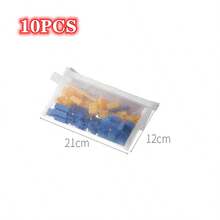 10 piezas Bolsa de almacenamiento de juguetes, bolsa de subpaquete de bloques de construcción, bolsa de cremallera transparente para partículas pequeñas, caja de almacenamiento de acabado - Blanco - Ver 1