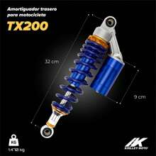 Rear Shock Absorber For TX 200 Kinlley Motorcycle - Silver - View 1