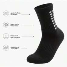 Don Calcetin 6 Pares Calceta Deportiva Antiderrapante Niño Niña Deportes - Negro - Ver 5