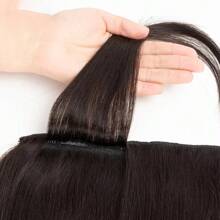 夹式真人发片接发 5 夹真人发直发柔软一片式自然真人发片接发