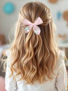 8pcs Hand-Tied Hair Bows For ToddlersPastel Macaron Hair Clip - Tulle & Surprise Pom-Pom Trim For Girls 3-14 ,Soft Elastic Hairpin For Birthday Parties ,Playdates ,Photoprops & Hypoallergenic Sensitive Skin