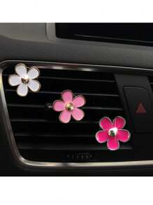 3pcs/Set Large Daisy Car Air Vent Clip Decorations, Car Air Freshener Clip