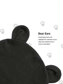 4 件套纯色婴儿帽子 + 防刮手套礼品套装，适合 0-6 个月新生儿，适合春、夏、秋、冬日常休闲穿着 - 彩色 - 查看 4