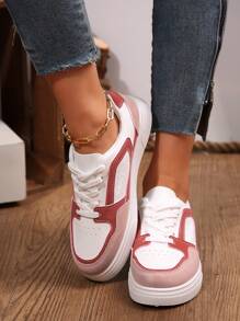 2025 Spring New Women White Skateboard Shoes, Fashion Versatile Breathable Sneakers, Casual Shoes, Korean Style, Ins Vogue