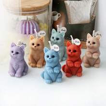 3D Mini Kitten Silicone Candle Mold Cute Standing And Sitting Cat Aromatherapy Handmade Beeswax Mould Animal Themed Polymer Clay Soap Craft DIY Tool For Home Decoration Art Supplies Unique Gifts