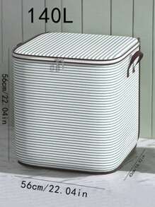 1pc Handmade Random Pattern Foldable Storage Bag For Bedding, Clothes, Toys, Versatile Large Capacity Zipped Organizer Bag With Zipper, Dust-Proof & Moisture-Proof, Space Saving Home & Travel Accessory, Cherry Print