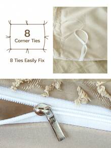 Bộ 3 món phong cách Bohemian chất liệu nhung 3D (không kèm chăn bông), (1 vỏ chăn và 2 vỏ gối), bộ chăn ga gối hiện đại dùng được cả bốn mùa. - Màu Khaki - Xem 4