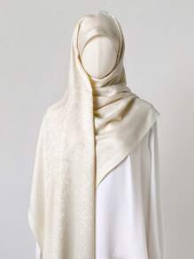 1pc Elegant Floral Print Headscarf/Hijab For Women, Versatile Lightweight Scarf Shawl, Suitable For All Seasons For Dress - Multicolor - View 17