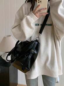 时尚大容量单肩腋下包，百搭女士软皮托特包，小行李包，通勤斜挎包，短途旅行包