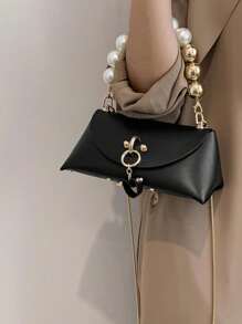 Chain Link Minimalist Elegant Fashionable Tote Bag, Suitable For School, Commuting, Casual, Travel, Lightweight