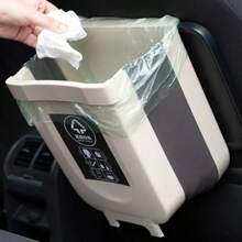 Contenedores de basura plegables de 9L, cubo de basura de cocina, cubo de basura plegable para coche, cubo de basura montado en la pared para baño, inodoro, cubo de almacenamiento de residuos - 5 piezas - Color aleatorio - Ver 5