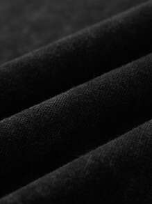 Shwiy Men's Washed Vintage Cross Print Short Sleeve Casual T-Shirt, Versatile Dark Skull Graphic Tee Suitable For Daily Wear And Street Style, Spring/Summer - Black - View 5