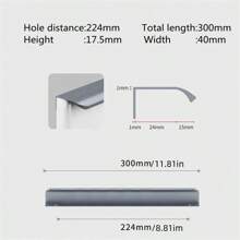 1pc Modern Simple Aluminum Alloy Hidden Furniture Cabinet Door Handle Side Installation Without Drilling Installation Wardrobe Cabinet Drawer Handle Furniture Hardware