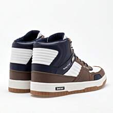 tenis de bota para caballero - Café integral - Ver 3