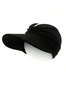 2 件装儿童女孩夏季帽子，遮阳帽，宽边夏季防紫外线沙滩帽，弹力镂空顶款式