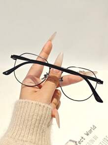 1 件女士圆框眼镜，防眼疲劳，适合办公室、学生、电脑、电视、游戏、智能手机